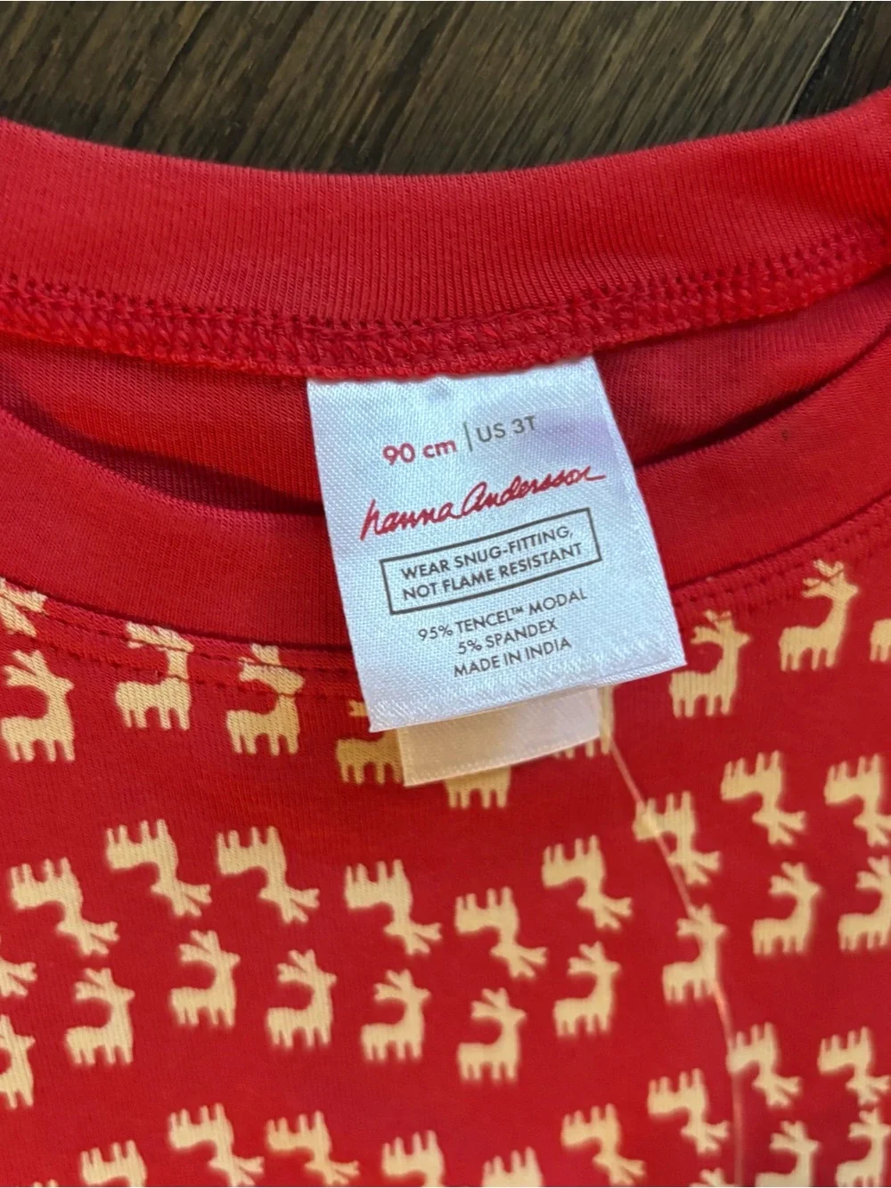 Hanna Andersson Red Reindeer Pajama Set NWT Size 3T Christmas Holiday